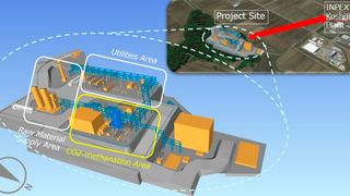 3D model of the test facility.  (Source: Inpex Corporation )