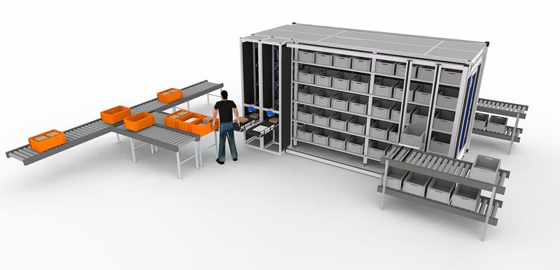 Und noch eine Möglichkeit, wie der Microsorter von Collo-X in der Intralogistik eingesetzt werden kann. (Bild: Collo-X)