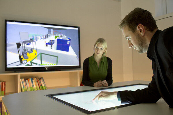 Digitale Fabrikplanung per Multi-Touch: kostengünstig, effizient und transparent. (Bild: Fraunhofer)