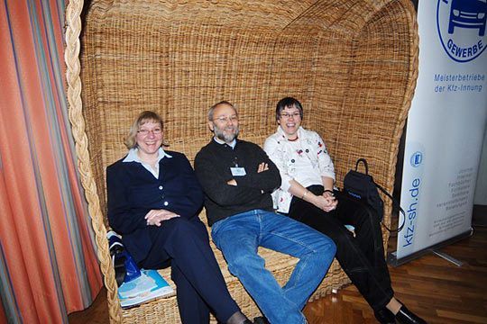 Den besten Platz hatte sich Norbert Stark, Geschäftsführer der Innung Rostock, ausgesucht. (Archiv: Vogel Business Media)