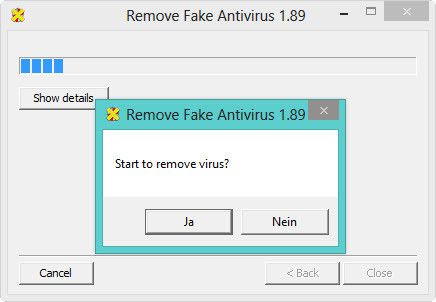 Am Ende sollten Sie kontrollieren, ob auf dem Gerät noch unsichere Fake-Antivirenprogramme installiert sind. Dabei hilft Remove Fake Antivirus. (Bild: VBM)