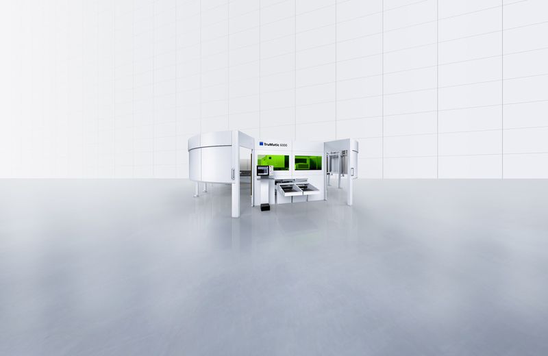 Die Stanz-Laser-Maschine mit Festkörperlaser ist leicht zugänglich und bietet trotzdem Laserschutzklasse Eins. Das gelingt über eine speziell für diese Maschine entwickeltes und patentiertes Umhausungskonzept. (Bild: Trumpf)