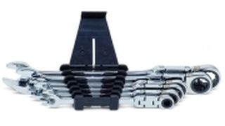 Das Werkzeug ist eine Kombination aus einem Maulschlüssel und einem Ratschen-Ringschlüssel. (Würth)