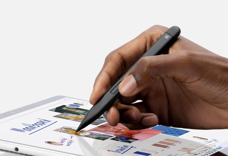 Der Surface Slim Pen 2 ist kompatibel mit der kompletten Surface-Reihe. Aber auch mit Nicht-Surface-Geräten, sofern diese das Microsoft Pen Protocol unterstützen. (Microsoft)