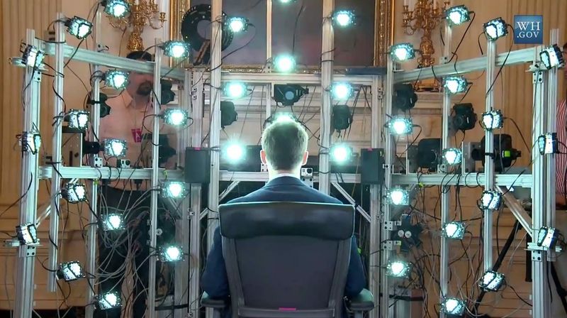 Testaufnahme mit dem Rig (Whitehouse.gov)