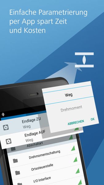 Die Assistant App kann bei der Parametrierung der Stellantriebe unterstützen...  (Auma)