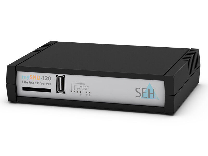 Der File Access Server mySND-120 File verwaltet SD-Cards und USB-Speichermedien im Netz. (Bild: SEH)