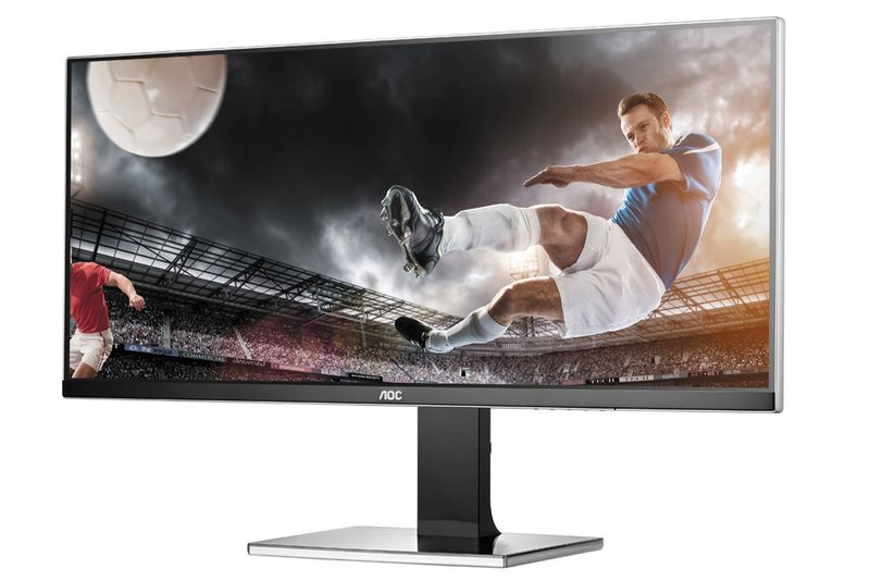 Ganz nah am Spiel: Der 34-Zöller U3477PQU von AOC stellt auf seinem 12:9-IPS-Panel mit 3.440 x 1.440 Bildpunkten eine superhohe Auflösung dar. (Bild: AOC)