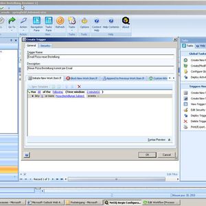 Abbildung 4: Die Definitionsdialoge ähneln den zusammenklickbaren Regelwerken für E-Mails: Es entstehen komplett lesbare Sätze bei denen lediglich die Adjektiv-Positionen mit den gewünschten Einträgen gefüllt werden müssen.