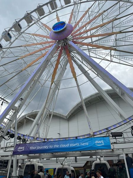 Wer buchstäblich in die Wolken wollte, nahm das Riesenrad. (Bild: Vogel IT-Medien)