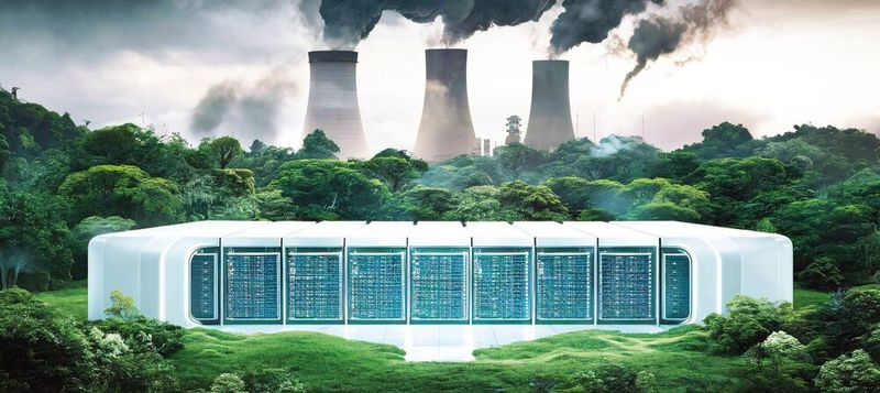 Die Kehrseite der schönen neuen KI-Welt: Für deren Betrieb reicht saubere Energie nicht aus. Eine sinnvolle Datacenter-Planung kann aber den Stromhunger zumindest begrenzen. (Bild: ©  ThomasStockArt - stock.adobe.com / KI-generiert)