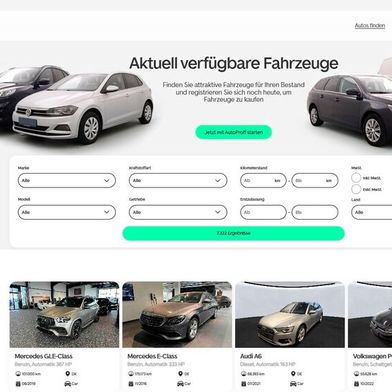Die Plattform Autoproff erweitert ihr Angebot an Auktions-Formaten. (Bild: Screenshot autoproff.de)