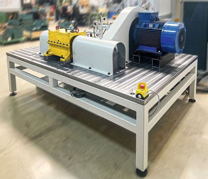 Seit wenigen Wochen in Betrieb: Der neue Prüfstand, mit dem Ringspann den sicheren Nachweis dafür erbringen kann, dass die neuen FHHS-Gehäusefreiläufe sich als Überholfreilauf für hohe Drehzahlen eignen. (Bild: Ringspann)