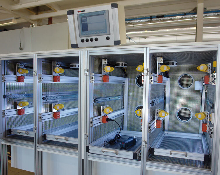 Bosch Power Tools baut modulare Prüfkammern, die eine schnelle Funktionsprüfung der dort gefertigten Elektrowerkzeuge ermöglichen. (Siemens)