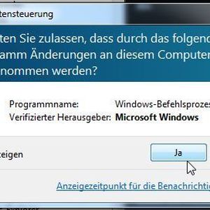Bestätigen Sie nun die Benutzerkontensteuerung.