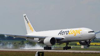 Die erste Boeing-777-Frachter ist bereits gelandet. Am 29. Juni 2009 soll Aerologic den Linienflugbetrieb aufnehmen. Bild: Aerologic (Archiv: Vogel Business Media)