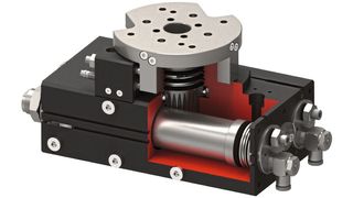 Die Flachschwenkeinheiten werden normalerweise in Kombination mit Robotergreifern eingesetzt, die auf dem Flanschteller montiert werden. (Bild: Zimmer Group)