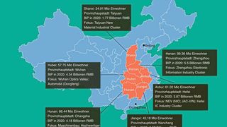 Diese sechs Provinzen werden zukünftig noch relevanter für die Industrie.  (Bild: Asia Wayoint für MM Maschinenmarkt)