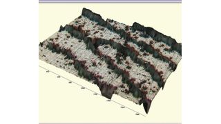 3D-Abbildung eines Fingerabdrucks mit einem optischen Mikroskop (Bild: Institut Laue-Langevin)