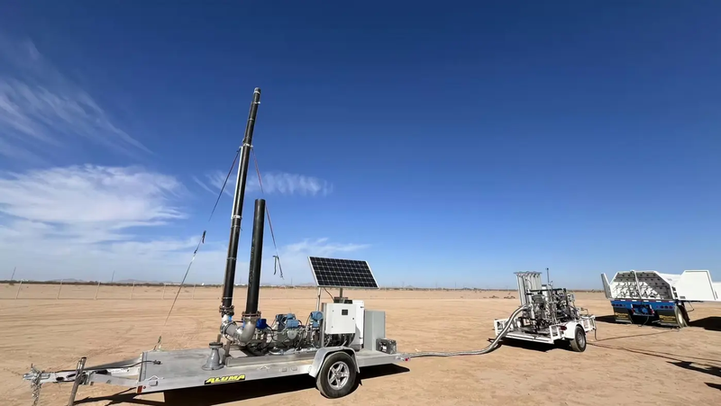 I pannelli solari forniscono energia agli impianti per il rilascio di metano presso il centro di ricerca di Casa Grande, in Arizona.(Immagine: Frances Reuland)