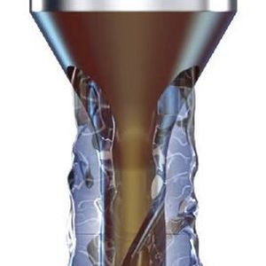 Der «CrazyDrill Titanium TK» verfügt über die patentierte, im Schaft integrierte Kühlung, die es ermöglicht, den Bohrer direkt und massiv in der Schnittzone mit Kühlmittel zu versorgen(Bild:  Mikron Tool)