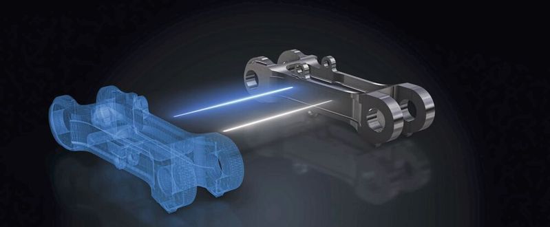 Die besonderen Herausforderungen bei der Zerspanung des Bauteils resultieren aus dem Material: Struts werden überwiegend aus schwer zerspanbaren Titanmaterialien wie Ti5553 oder Ti10-2-3 hergestellt. (Bild:  Walter AG)