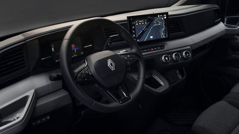Im Cockpit machen die verwendeten Materialien einen hochwertigen Eindruck, der serienmäßige 10-Zoll-Bildschirm sorgt für einen Hauch Hightech. (Bild: Renault)