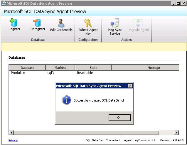 Abbildung 8: Erfolgreicher Verbindungsaufbau mit SQL Azure (Bild: Thomas Joos)