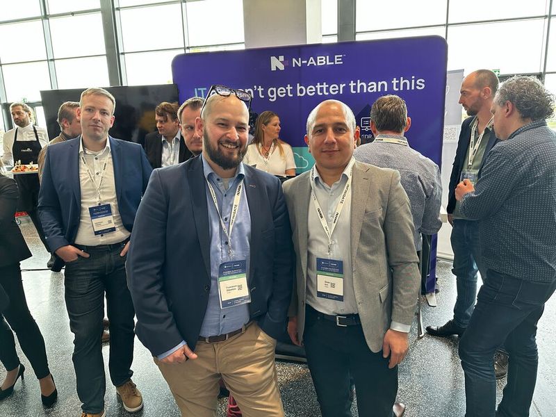 Francesco Dibartolo und Ömer Izci (N-able) leben das Motto 