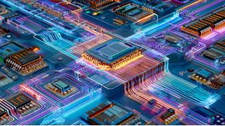 Memristoren harmonisieren die mathematischen Zusammenhänge zwischen Strom, Spannung und Ladung. (Bild: Midjourney / KI-generiert)
