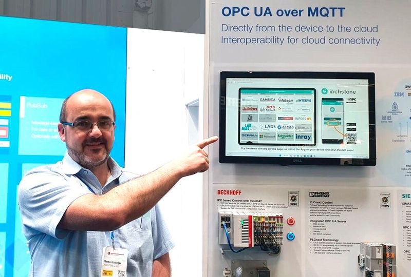 INCHSTONE am Stand der OPC Foundation in Halle 5, Stand 140: Am Gemeinschaftsstand können Sie sich über Softwarewerkzeuge für den direkten Zugriff auf Maschinen-Daten über OPC UA informieren. Damit können Maschinenhersteller ihren Kunden eine Möglichkeit zur einfachen Überwachung und Wartung ihrer Anlagen zur Verfügung stellen, wenn gewünscht auch unabhängig von zentraler (Cloud-)Infrastruktur. (Bild: INCHSTONE)