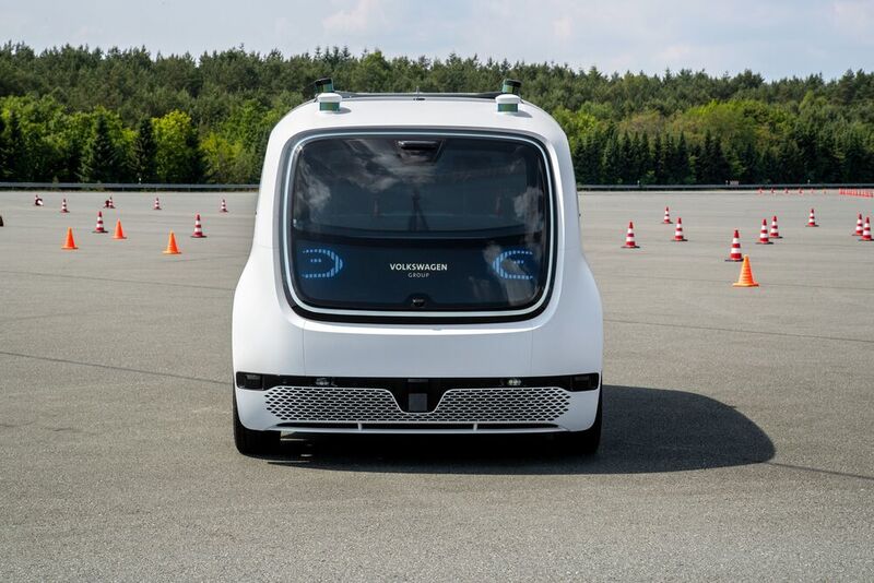 Das autonome Fahrzeug steht auf der Plattform des Kleinstwagens Up. (VW)