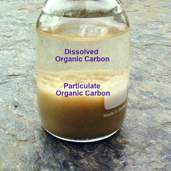 A sample with dissolved and particulate organic carbon (Picture: LAR)