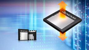 Der 650-V-GaN-FET von Renesas sitzt in einem 8 mm × 8 mm großen PQFN-Gehäuse und kann seine Verlustwärme über Ober- und Unterseite abführen. (Bild: Renesas)