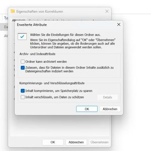 Windows kann Dateien im Explorer komprimieren.(Bild:  Joos – Microsoft)