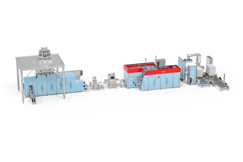 Auch ganze Verpackungslinien gehören zum Programm des Unternehmens Rovema mit Sitz in Fernwald/ Hessen, das zu den führenden Herstellern gehört.(Bild:  Rovema)