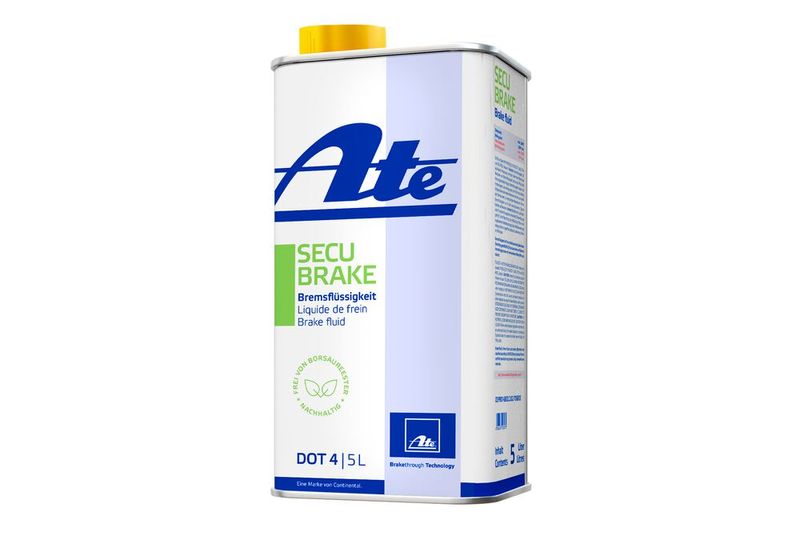 Im Folgenden die weiteren nominierten Produkte in der Kategorie „Teile & Innovative Technologien“, darunter Continental Aftermarket und Services GmbH mit Secu Brake von ATE. Das ist eine neue Bremsflüssigkeit, die Nachhaltigkeit und Unbedenklichkeit verbindet. Erstmals werden hier die gesetzlichen Anforderungen an eine DOT-4-Bremsflüssigkeit auch ohne Borsäureester erfüllt. Die Produktion erfolgt in einem zertifizierten Herstellungsprozess mit erneuerbaren Rohstoffen. Dies führt zu einem deutlich verbesserten CO2-Fußabdruck im Vergleich zu herkömmlichen Bremsflüssigkeiten. SecuBrake war außerdem für den Green Award nominiert. (Bild: Continental Aftermarket)