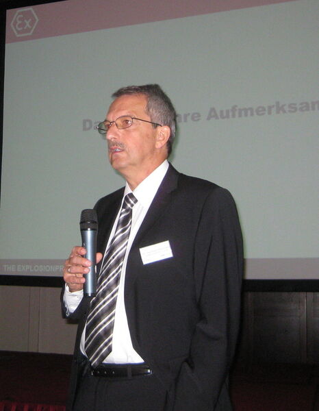 Dr. Heribert Oberhem, Currenta, oblag, wie schon in den vergangenen Jahren, der fachliche Leiter des Seminars. (Bild: Drathen)