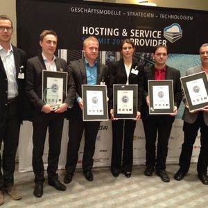 Hier die Nominierten aus dem Bereich Application Services. Den Sieg in dieser Kategorie errang  Nettask. (IT-BUSINESS/Sarah Maier)