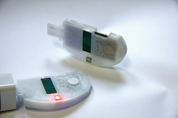 Technologiebeispiel mit integrierter LED und gedrucktem Touch Sensor (GED)