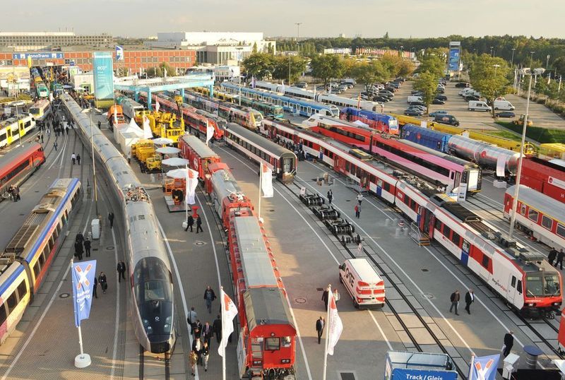 Die 3.500 Meter Gleisanlage auf dem Freigelände der InnoTrans. Bilder: Messe Berlin (Archiv: Vogel Business Media)