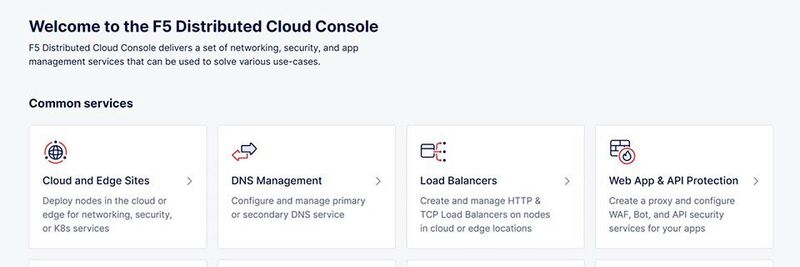 Die F5 Distributed Cloud Console ist ein weltweit zugängliches Portal für das Management von verteilten Anwendungen und Infrastrukturen.