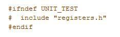 Bild 10: Für Unit-Tests gezielt ein #include unterdrücken (Schindler Aufzüge AG)