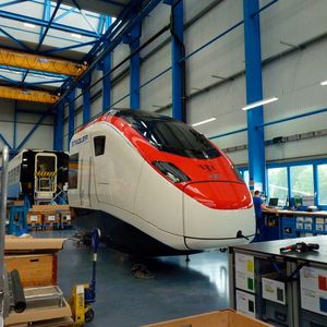 The new high-speed¬train Giruno will from 2019 connect Germany and Italy through the new Gotthard railway tunnel with a max. speed of 250 km/h