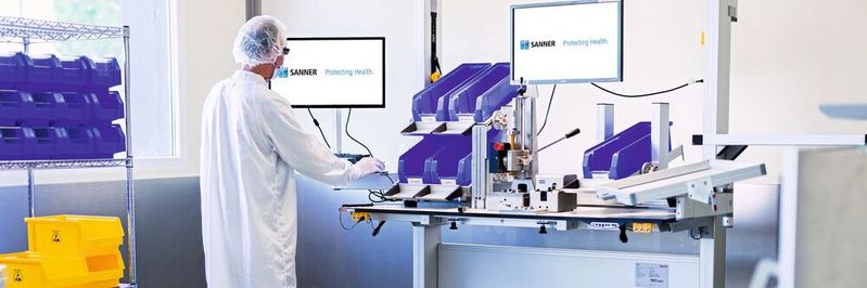 Gemeinsam mit dem VR-Software-Entwickler Halocline konfigurierte Item einen Arbeitsplatz für die Herstellung eines neuen Medizinproduktes des Herstellers Sanner. (Bild:  Item Industrietechnik)