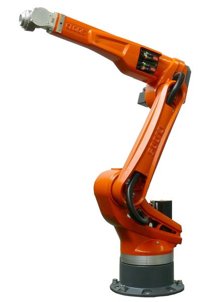 Der 6-kg-Schweißroboter QRH-280 gewährleistet eine sehr gute Zugänglichkeit in Vorrichtungen. (Bild: Cloos)