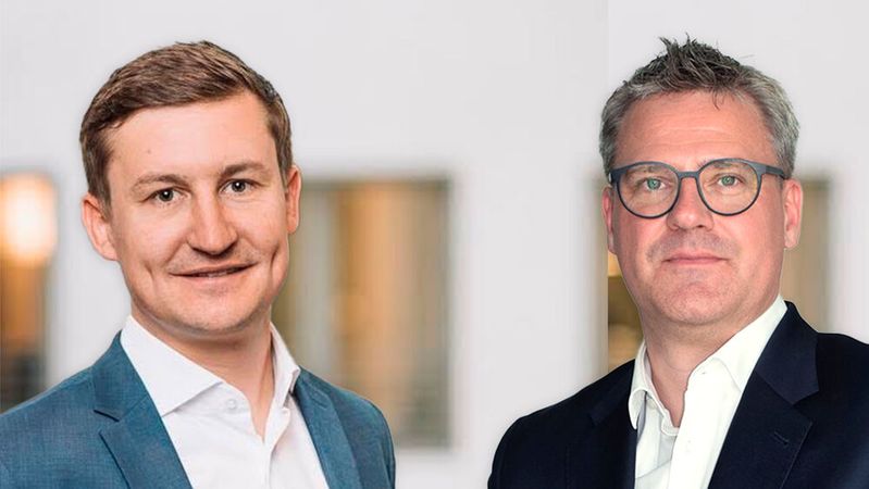 Christian Weingärtner (l.) verantwortet ab sofort die Ford Business Transformation in Europa. Der bisherige Servicedirektor in der DACH-Region, Christoph Herr, rückt nach.(Bild:  Ford)