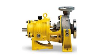The new series pumps offer capacities up to 1,400 gpm (5,299 L/min), and incorporate high temperature bushings, fasteners and paint. (Blackmer)