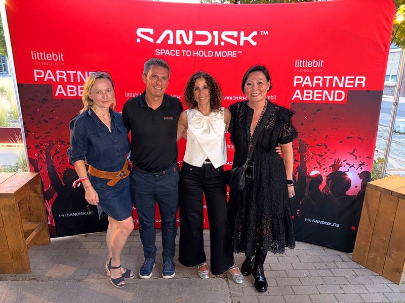 Das internationale Sandisk-Team (v. l.) Ani Melnic, Philippe Williams, Kalima Toubal und Miriam Franke (Bild: Vogel IT-Medien)