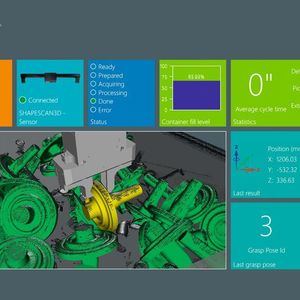 Mit einem Scan erfasst das System gleich mehrere Bauteile, um sie nacheinander abzugreifen und die Zykluszeiten noch weiter zu verkürzen. 